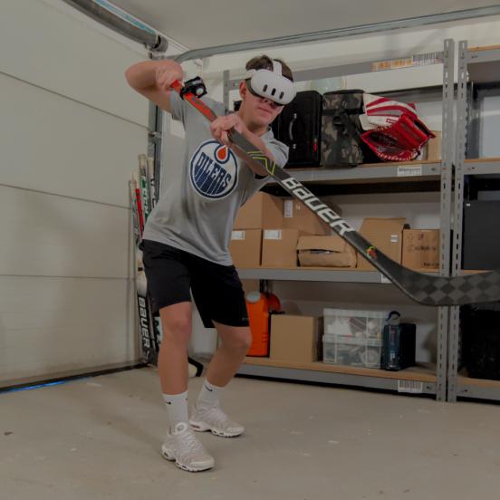 Father and son use NHL Sense Arena